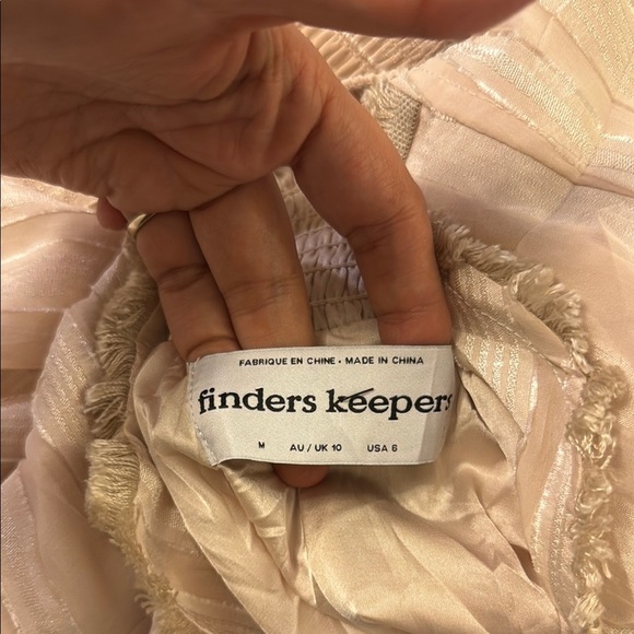 Finders Keepers Cream Ruffle Dress - Picture 3 of 3